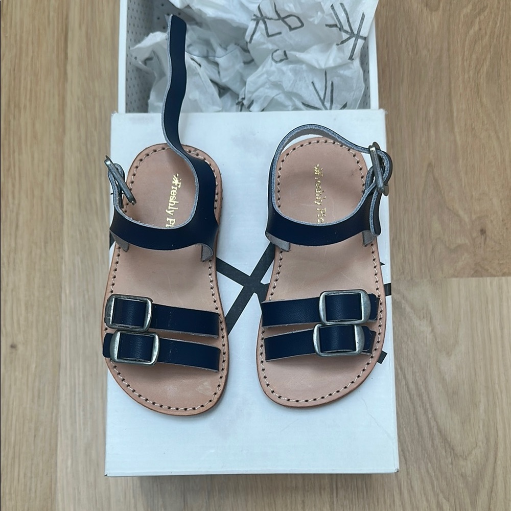 New Freshly Picked Blue and Tan Sandals for Casual Wear